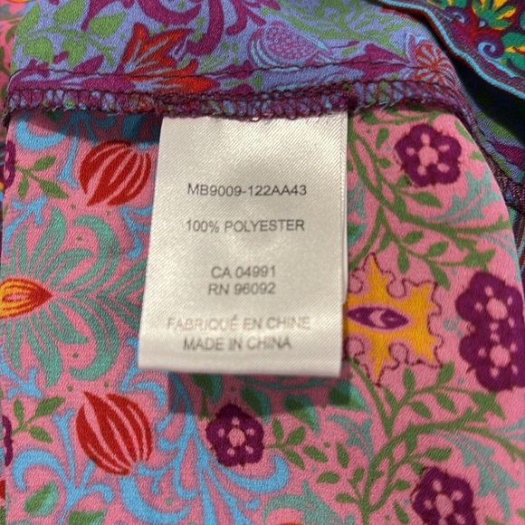 Dalia Floral Multicolor Women's Top.  Size M - Picture 8 of 9